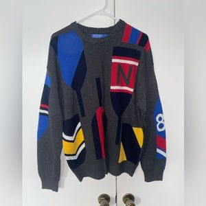 Nautica Casual Graphic Knit Sweater